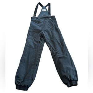 VTG Y2K Obermeyer Ski Bib Overalls Black Insulated Snow Pants Womens S/M Warm